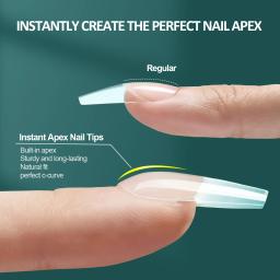 Nailpop instantâneo apex dicas de unhas pro grau grosso unhas falsas salão qualidade extensões acrílicas durável diy suprimentos para unhas 140/150 pçs - Image 2