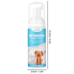 Gel de banho de coelho para pequenos animais, sem enxágue, desodorante, aliviar coceira, acessórios para animais, sem água, xampu para cachorros, 60ml - Image 6