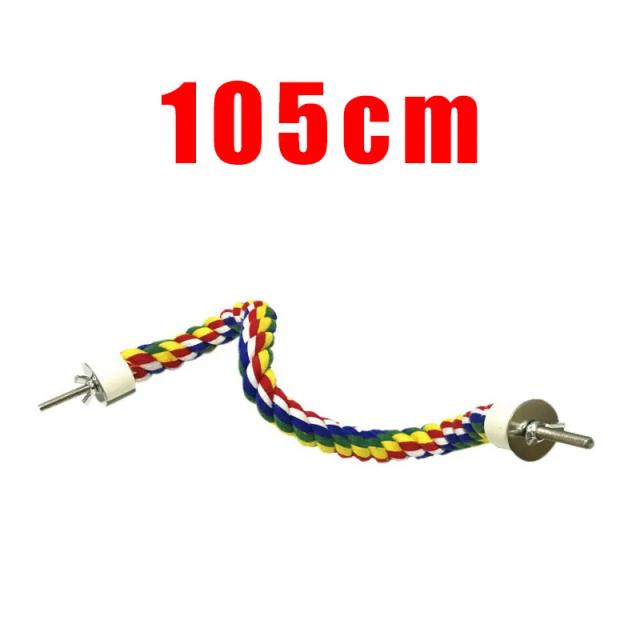 Brinquedo para Pássaros Colorido com Escada e Suporte Trançado - Acessórios para Cockatiel e Budgie em Diversos Tamanhos