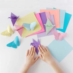 100 folhas/pacote origami papel dupla face cor origami diy kit para artesanato crianças adultos atividade aniversário presente de natal - Image 2