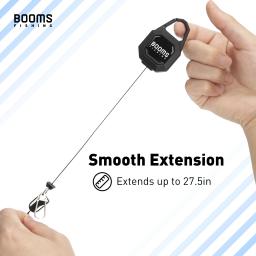 Booms pesca rg4 2 pçs ferramenta de pesca com mosca retractor travamento engrenagem tether resistente chaveiro dadge cabo retrátil accessorie - Image 3