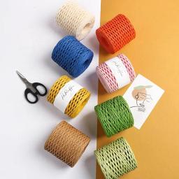 Rafia para Artesanato, Fio de Rafia Natural para Embrulho, Malha De Arame, Textura Matte, Fitas De Papel, DIY Hat Decor - Image 5
