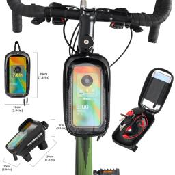 À Prova D' Água Touch Screen Saco de Bicicleta, Quadro Tubo Frontal Superior, Caixa Do Telefone, Bicicleta De Estrada, MTB, Ciclismo, Acessórios - Image 4