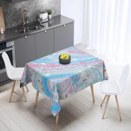 Toalha De Mesa De Padrão De Impressão De Mármore, Capa Retangular Para A Festa, Resistente A Manchas, Decoração De Casa - Image 5