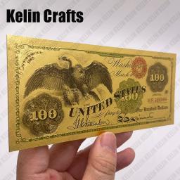 Personalizado EUA 1000 dólares Pure Gold Cor cédula USD 1000 Dólares Comemorativos Bill Estados Unidos DA América Notas Para Presente - Image 3