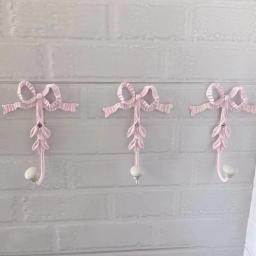 Ganchos decorativos artesanais da parede do ferro forjado Laço bonito, Decoração home - Image 2