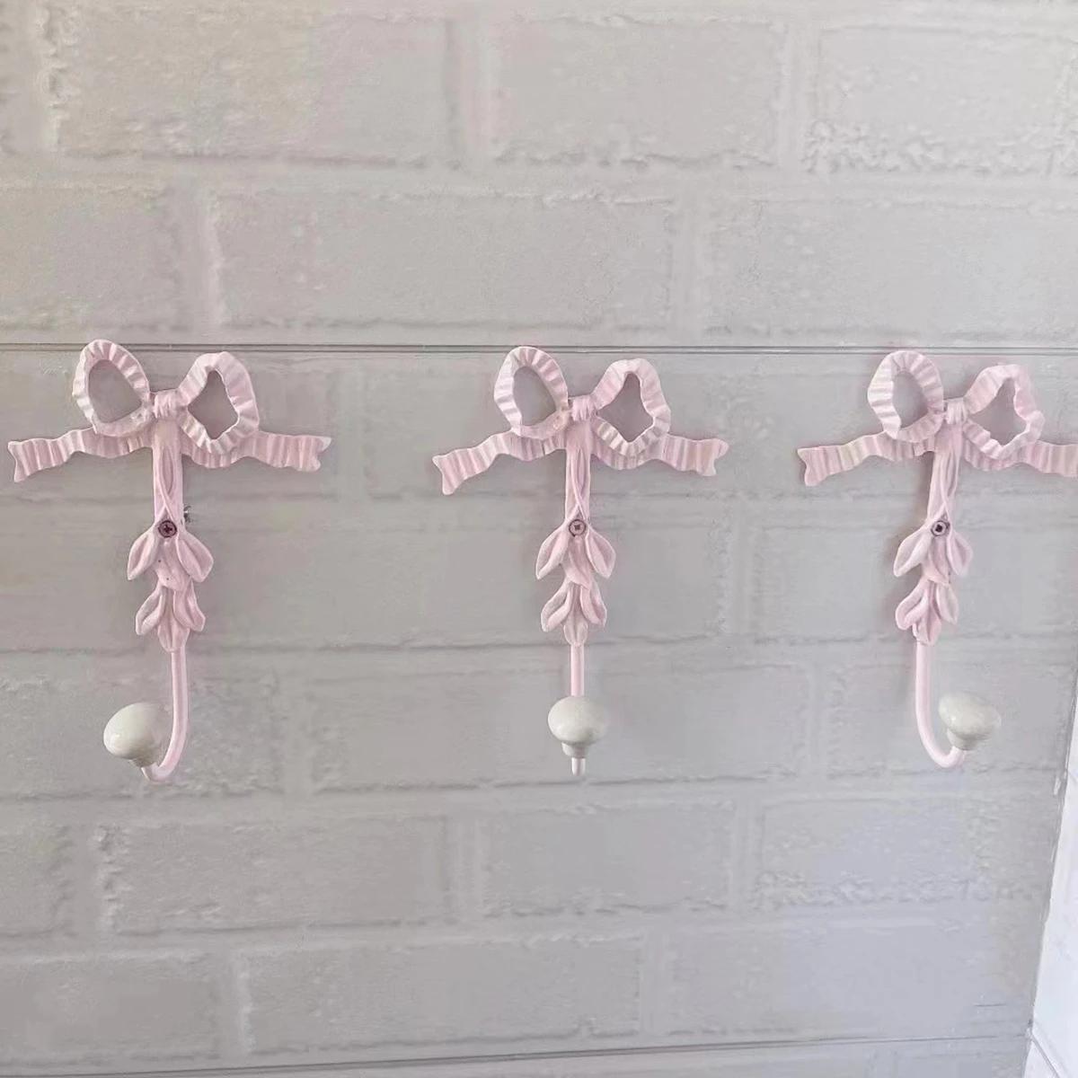Ganchos decorativos artesanais da parede do ferro forjado Laço bonito, Decoração home - Image 1