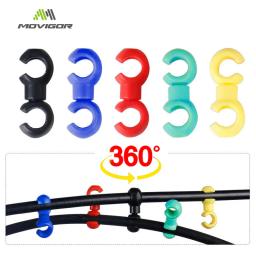 10/20 pçs clipes de cabo cruz em forma de s para linha de mudança de freio de bicicleta rotativa mtb guia de mangueira de bicicleta arrumado laços fivela titular c ganchos - Image 1