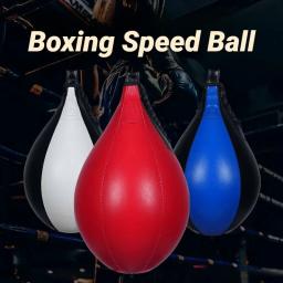 Bola de boxe pu de qualidade, saco de boxe de pêra, bolas de velocidade de reação, treinamento fitness mma, combate fitness, bola de velocidade de boxe suspensa - Image 2