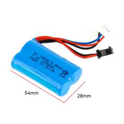 JST-SM/SM-3P/SM-4P Bateria, 14500, 7.4V, 1200mAh, para brinquedos elétricos, pistola de bala de água, peças sobressalentes para carros RC + USB - Image 4