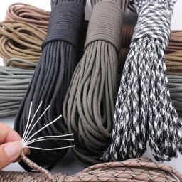 Paracord militar 7 Strand Camping Acessórios, Outdoor Survival DIY Pulseira Corda, Caminhadas Clothesline, Camping Gadgets, 4mm, 100ft - Image 2