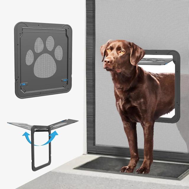 Porta Deslizante Magnética ATUBAN para Cães e Gatos de Médio e Grande Porte - 12x14 Polegadas com Tela Protetora