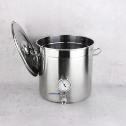 Aço inoxidável Beer Home Brewery Barril Equipamentos, Brew Caldeira, Pote com Furo de Chiller Conector e Airlock Brewing Chaleira, 50L - Image 3