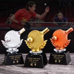 Bolas De Voleibol De Tênis De Mesa Personalizadas, troféu De Cristal, ouro Prata Cobre, Esportes Criativos, Decoração De Casa, Lembrança Do Prêmio, 1Pc - Image 2