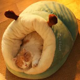 Cama macia e aconchegante para animais de estimação, caverna do gato, casa quente, ninho de cachorro, saco de dormir, suprimentos para cães pequenos, inverno - Image 4