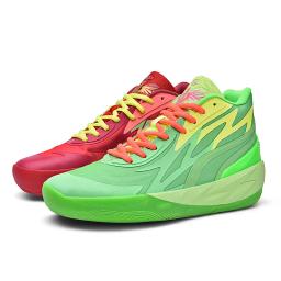 TopFight-Tênis de Basquete Masculino, Padrão Chama, Malha, Respirável, Mid Cut, Tênis Esportivos, Amortecimento, Botas de Cesta Casual, Bola 2.0 - Image 1