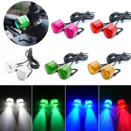 2x7 cores com suportes led estroboscópico 5w led olho de águia piscando luz luzes diurnas para motocicleta holofote dc12v - Image 1