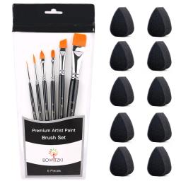 Bowitzki conjunto de pincéis de pintura facial, pincel de qualidade profissional para pintura facial, aquarela, pintura a óleo acrílica, arte em unhas - Image 3