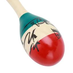 Durável de alta qualidade quente prático maracas percussão de madeira 2 pçs adulto colorido jantar mão instrumento festa - Image 4