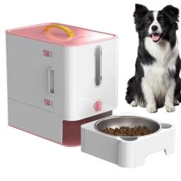Recipiente de armazenamento de alimentos para animais, Caixa hermética com copo de medição Recipiente com trava, Selo à prova de umidade - Image 5