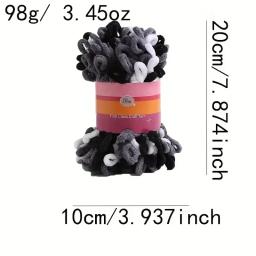 Fio de laço de dedo 100% poliéster – Lã grossa artesanal para crochê de tricô DIY, perfeito para fazer cobertores e arte de malha - Image 4
