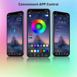 Luz de fogos de artifício led rgb-bluetooth inteligente led barra de luz noturna controle app sincronização música quarto tv barra de parede decoração da festa de natal - Image 3