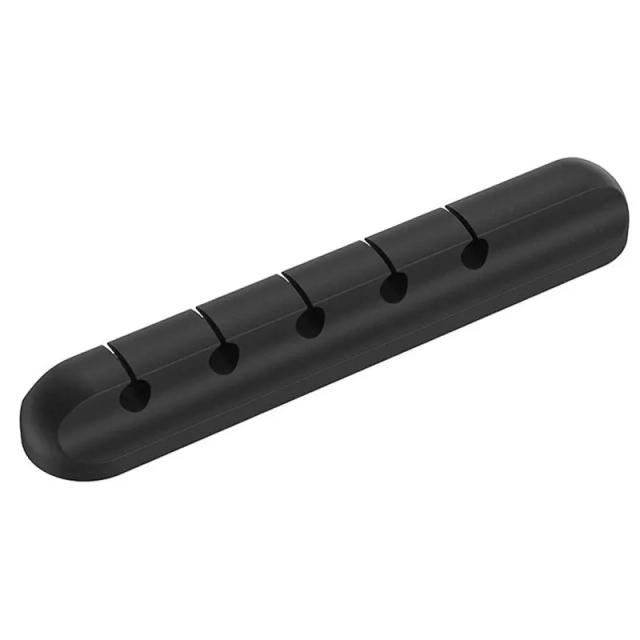 Organizador de Cabos L16 com 5 Furos em Silicone para Gerenciamento de Desktop - Suporte para USB, Mouse e Headset
