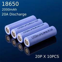 Bateria de lítio grau a 18650, 2000mah, 3.7v, 20a, descarga, baterias de íon-lítio recarregáveis, dmegc 20p, corrente real para ferramenta elétrica - Image 1
