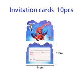Cartões de Convite para Crianças, Super-heróis, Baby Shower, Birthday Party, Decoração Suprimentos, Meninos Favores, Festa, Eventos, 10 PCs/Pack - Image 4