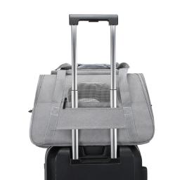 Portátil sair cão de estimação gato bolsa simples ombro straddle pet transportadora dobrável respirável transparente gato e cão saco - Image 4
