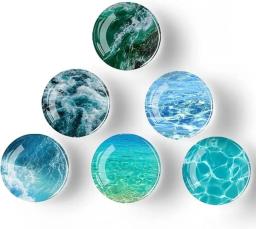 Conjunto de 12 ímãs de vidro, decoração do oceano para artesanato e cozinha - Image 5