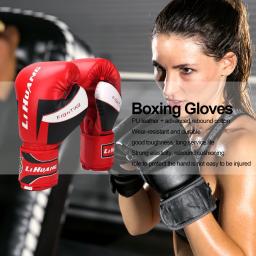 Luvas de Boxe de Couro PU para Homens e Mulheres, Artes Marciais, Equipamento de Treinamento, MMA, Kickboxing, Karatê, Muay Thai - Image 3