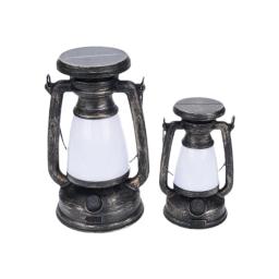 Lâmpada portátil solar retro LED de bronze Luzes de acampamento ao ar livre USB portátil recarregável tenda de emergência luz de cavalo atmosfera - Image 2