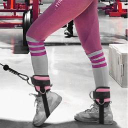 Duplo D-Ring Fitness Tornozelo Cinta, Máquina de Cabo, Chute, Costas, Ginásio, Perna, Glute Trainer, Hip Muscle Training Correias, 1Pc - Image 4