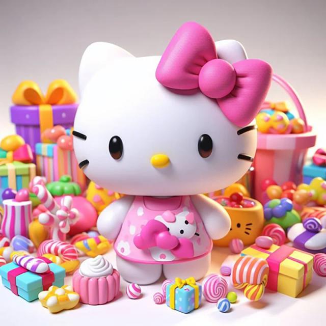Kit de Pintura Diamante Hello Kitty da Sanrio: DIY, Artesanato e Decoração de Mosaico para Sua Casa
