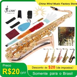 SLADE-Bb Saxofone Tenor Instrument com Kit de Limpeza para Iniciantes, Bandas para Jogar, Acessórios Profissionais - Image 1