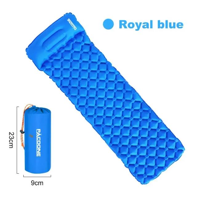 Colchão de Ar Ultraleve PACOONE com Travesseiros - Ideal para Camping, Praia e Viagens, Dobrável e Confortável pro 1