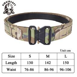 Sinairsoft-cinto tático para homens, liberação rápida, fivela de metal, molle laser, acessórios de vestuário de caça, 2 polegadas - Image 2