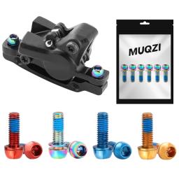 Muqzi 6 pçs m6x17mm pinça de freio a disco parafusos da haste da bicicleta mtb manivela braço parafuso com arruela peças da bicicleta - Image 6