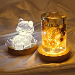 12 cores RGB LED base ajustável luz de vaso resina exibição de arte faça você mesmo luz noturna - Image 2