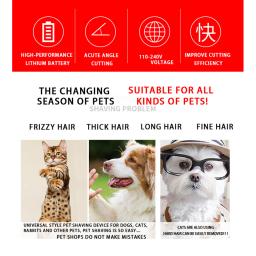 Pet clipper grooming kit recarregável aparador de pêlos do animal estimação shaver corte de cabelo conjunto para gato cão removedor de cabelo máquina profissional - Image 5