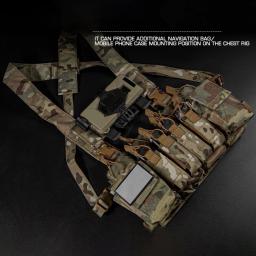Airsoft tático peito equipamento, placa, navegação malote, caixa do telefone, montagem, colete de caça, acessórios, d3crm - Image 3
