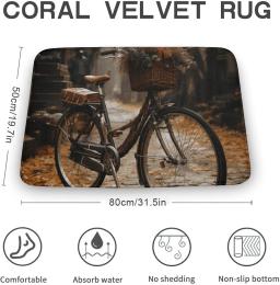 Tapete de chão de bicicleta, tapete absorvente antiderrapante para banheiro, resistente à sujeira, entrada de cozinha, durável, lavável, para decoração de casa - Image 3