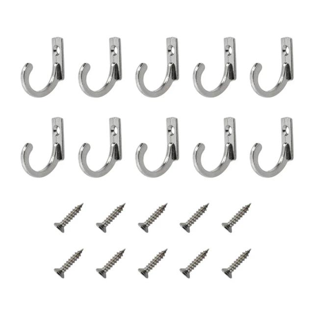 Ganchos de Parede Antigos em Curva, Fivela de Chifre e Fecho para Jóias – Pacote com 10 Peças de Hardware para Casacos e Roupas