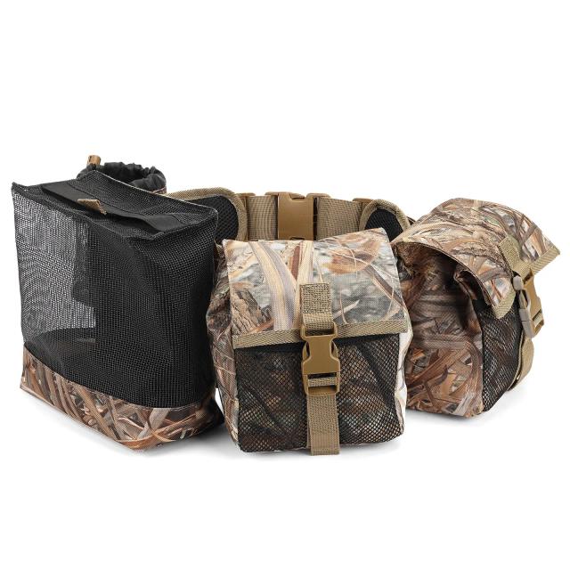 Cinto Ajustável com Bolsa de Jogo para Caça com Estampa Camo e Malha Respirável de 6mm