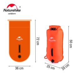 Naturehike inflável bóia de natação, impermeável armazenamento seco saco, cinto ajustável, flutuação saco, airbag duplo, nadar flutuando, 28L - Image 5