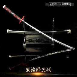 Demon Slayer Cosplay Espada de Metal, Espadas Katana Real, Adereços prontos para batalha, Arma Anime, Sem Borda, Decoração Do Quarto - Image 2