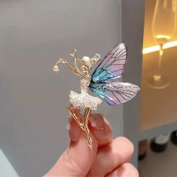 Broche de Fada Borboleta para Mulheres, Alfinetes de Lapela Elegantes, Broches Beleza Dançando Meninas Corsage Asas de Anjo, Jóias de Casamento - Image 6