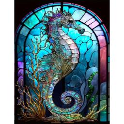 Kits De Pintura De Mosaico De Diamante Para Adultos, Seahorse Gem Art, 5D Gem, Broca Completa - Image 1