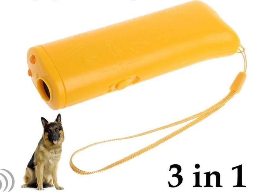 Fortalecer o equipamento de treinamento do cão do animal de estimação ultra-som repelente 3 em 1 dispositivo treinador controle anti barking parar casca dissuents - Image 1